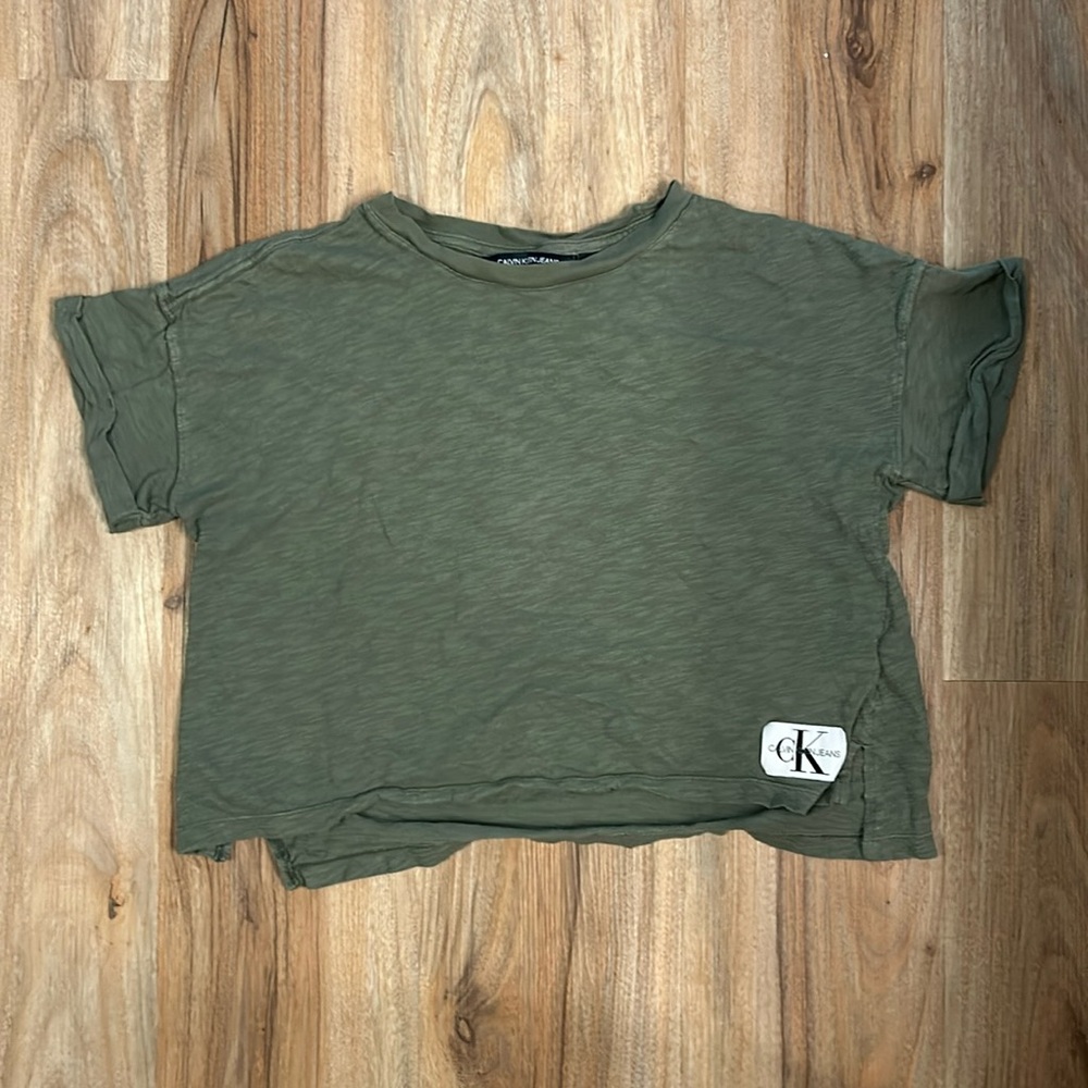 Calvin Klein green crop top